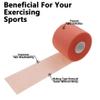 Pre Wrap Tape,TTZEZE Athletic Foam Underwrap,Soft Prewrap Headbands,Smooth Sports Wrap Roll,Pre Wrap Bandage Sport Tape for Ankles Wrists Hands Elbows 2.76 Inch x 11 Yards Orange 4-Rolls view 4