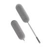 HAdLAm Static Dusters for Cleaning, Household Dusting Telescopic Pole, Ceiling High Crevice Dusting Cleaning Feather Duster (Color : Gray-C-2 Pieces) view 1