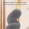 HAdLAm Static Dusters for Cleaning, Household Dusting Telescopic Pole, Ceiling High Crevice Dusting Cleaning Feather Duster (Color : Gray-C-2 Pieces) view 2
