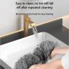 HAdLAm Static Dusters for Cleaning, Household Dusting Telescopic Pole, Ceiling High Crevice Dusting Cleaning Feather Duster (Color : Gray-C-2 Pieces) view 4