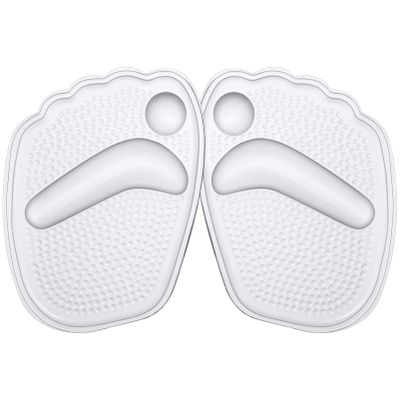 3Pairs High Heel Cushions Self-Adhesive Silicone Foot Pads for Women Reusable Forefoot Inserts for Loose Shoes Metatarsal Support All-Day