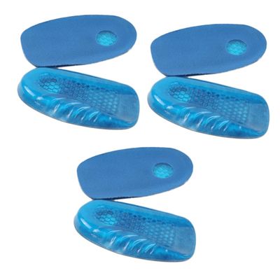 GLEAVI 3pcs Silicone Gel Heel Cups Comfortable Half Shoe Inserts for Foot Care High Heel Shoes and Preventing Blisters