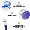 10 Pcs Single Roses Flower Gift Box Cone Flower Bouquet Wrapping Paper Rose Packaging Bags for Valentines Day Birthday, Blue, Inches view 3