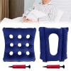 2 Pack Inflatable Seat Cushions, Breathable Nursing Anti-Bedsore Air Cushion Seat Pad, Waffle Chair Cushion for Sitting Toilet Wheelchair Chair Shower Chair (with Inflatable Pump) view 1