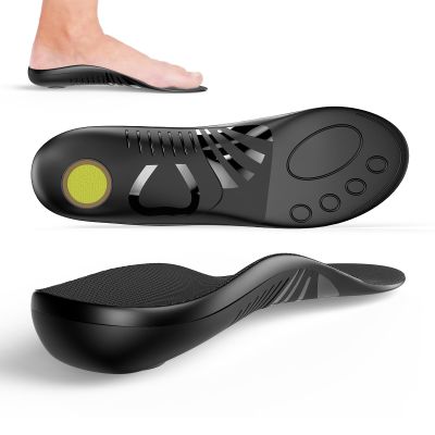 220+ lbs Heavy Duty Support Insoles - Welnove Plantar Fasciitis Insoles with High Arch Support Orthotic Inserts for Flat Feet Standing All Day Work Boot Insoles for Men 14-16.5
