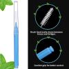 Patelai 100 Pieces Braces Brush for Cleaner Interdental Brush Toothpick Dental Tooth Flossing Head Oral Dental Hygiene Flosser Toothpick Cleaners Tooth Tool(Blue,Proper Size) view 3
