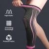 2 Pack Full Leg Compression Sleeves, Long Knee Brace Support for ACL,PCL, Meniscus Tear, Arthritis, Tendinitis (Rose Red, Medium) view 4