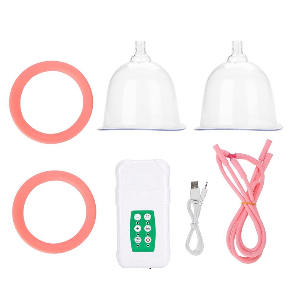 PipoNs Electric Breast Enhancement Instrument, Breast Enhancement Enlarge Massager, Women Udder Massager Machine, Breast Massager Double Cup(AB Cup) SizeAB Cup, style