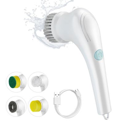 Domary Electric Spin Scrubber Multifunctional Cleaning Brush with 5 Heads Cordless Handheld for Kitchen Bathroom Wall Window Tile Floor Bathtub Car Cleaning