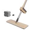Mop/Flat Floor Mop Hand Wash Squeeze Mop Automatic Leveling Mop Floor Cleaner with Microfiber Pad Cleaning Tool Flat Mop Floor Cleaning System (Color : Khaki Within 4 Pads) (Khaki Within 4 Pads ) view 2
