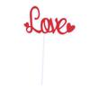 ORFOFE Valentine's Day Edible Cake Topper Set Cupcake Decorations Flag for Wedding view 1