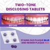 50 Tablets Dental Disclosing Tablets for Kids and Adults - Individually Wrapped Plaque Disclosing Solution - Safe & Effective Two-Tone Dental Cleaning view 2