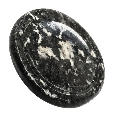 Amazing Gemstone Black and White Tourmaline Worry Stone Crystals & Healing Stones - Worry Stones for Stress Relief Gifts - Piedra Crystal Fidget for Meditation - Stocking Stuffers and Birthday Gifts