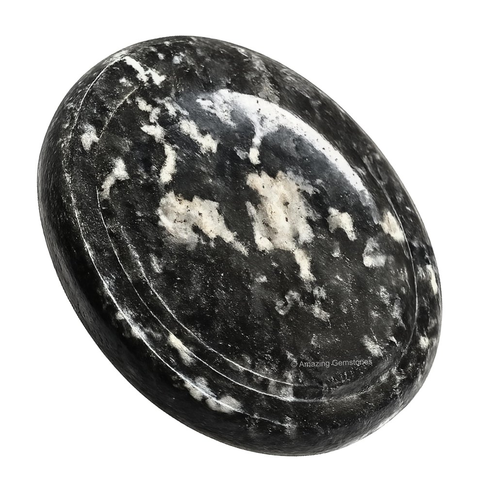 Amazing Gemstone Black and White Tourmaline Worry Stone Crystals & Healing Stones - Worry Stones for Stress Relief Gifts - Piedra Crystal Fidget for Meditation - Stocking Stuffers and Birthday Gifts