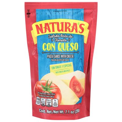 Naturas, Con Queso Pasta Sauce with Cheese, 7.1 Ounce