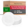 Smarty Had A Party Elegant Plastic Plates, Disposable Dinnerware Sets, 80 Clear with Silver 10" Dinner Plates view 1