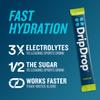 DripDrop Hydration Packets - Lemon Lime - Single Serve Electrolytes Powder Drink Mix - Non-GMO, Gluten Free, Vegan - 32 Sticks view 2