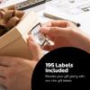 195 Premium Gift Labels - Elegant Black, White & Gold Variety Pack, 15 Sheets of 8.5" x 5.5" All Occasions Gift Wrapping Labels for Presents, Gifts, Holidays, Celebrations, Decorations & More view 3