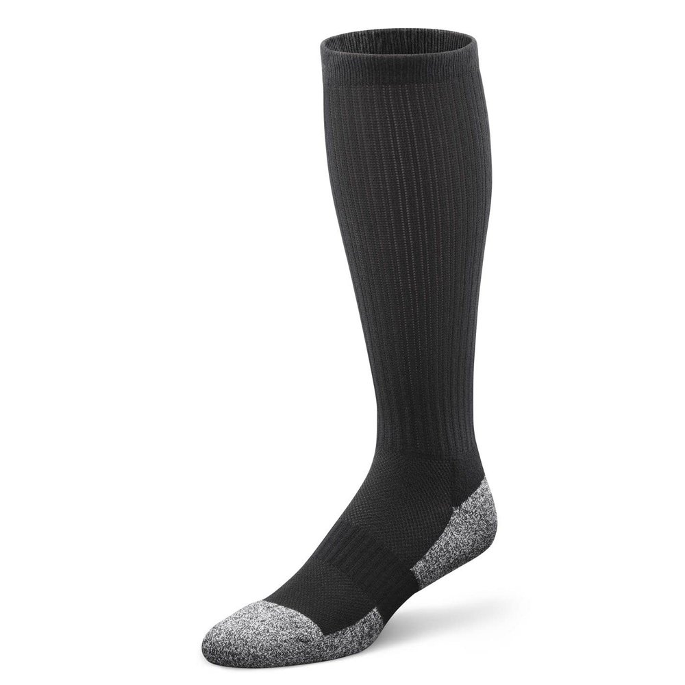 Dr. Comfort Over-the-Calf Unisex Diabetic Socks, X-Small, Black