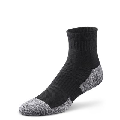 Dr. Comfort Diabetic Ankle Socks for Men and Women, Non-Binding and Breathable (1 Pair) - Large, Black
