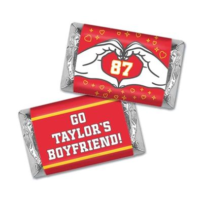 34 Pcs Kelce Swift Themed Football Party Favors Chocolate Miniatures - Go Taylors Boyfriend