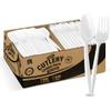 1000 Pcs Plastic Utensils Set - 500 Forks And 500 Spoons - Premium Plastic Forks And Spoons - Medium Weight Silverware Set - Bulk Disposable Cutlery view 1