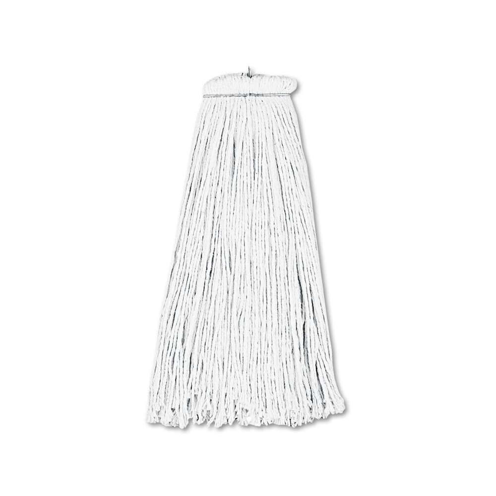 212 Main 16 oz Rayon Cut-End Lie-Flat Wet Mop Head, White - 12 Count