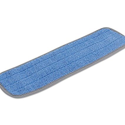 212 Main BWK 100 Percentage Split Microfiber Fabric Hook and Eye Backing Dozen Microfiber Mop Head, Blue - 18 x 5 Inch