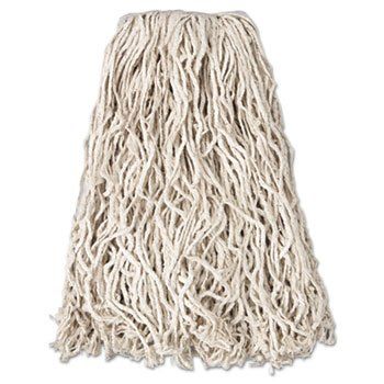 212 Main Economy Cut-End Cotton Wet Mop Head, 20oz, 1'' Band, White, 12/Carton