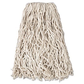 212 Main Economy Cut-End Cotton Wet Mop Head, 20oz, 1'' Band, White, 12/Carton