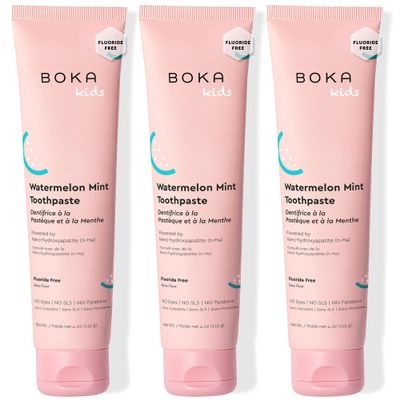 Boka Fluoride Free Toothpaste Nano Hydroxyapatite Toothpaste - Watermelon Mint Flavor, 4 oz 3Pk US Manufactured