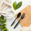 200 Count Black Plastic Silverware Heavy Duty - Black Plastic Forks And Spoons Set - BPA Free Plastic Utensils Set - Heat Resistance Cutlery For All Occasions view 3