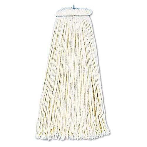 212 Main 16 oz Cut End Lie Flat Wet Cotton Mop Head - White, 12 per Case