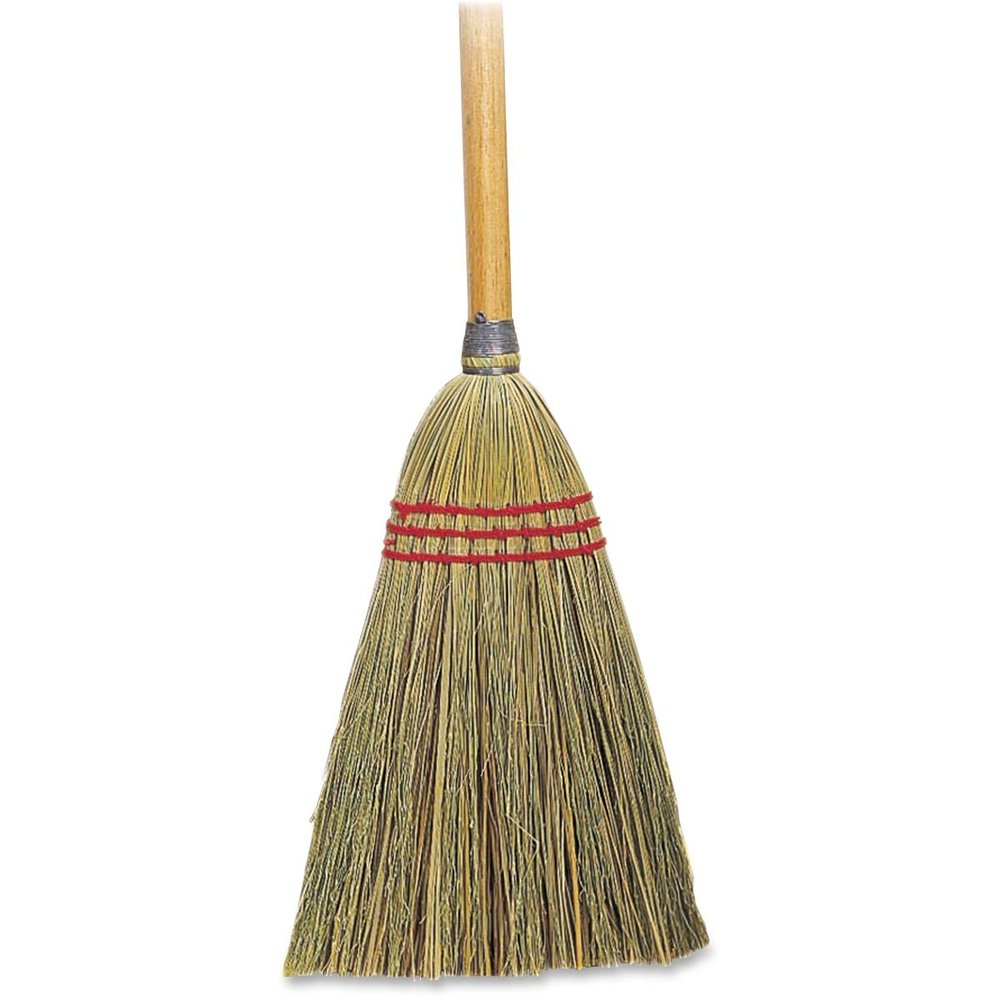 212 Main Wood Lobby Corn & Fiber Broom - Natural