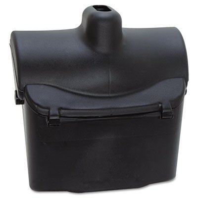 212 Main Lobby Pro Upright Dust Pan w/Cover 12 1/2''W Plastic Pan/Metal Handle - Black