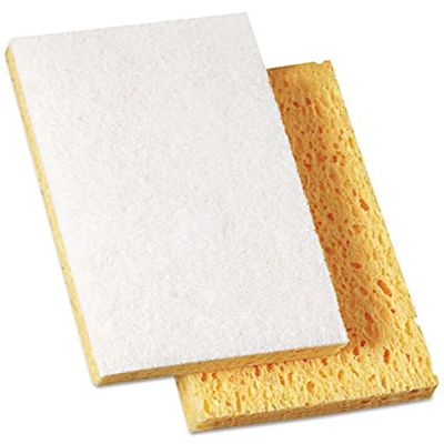 212 Main BWK16320 3.6 x 6.1 Inch Scrubbing Sponge 0.7 Inch Thick Yellow & White - 20 per Case