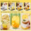 250G Dried Pineapple No Sugar Added Chips - Dehydrated Pine-apples Flowers Cocktail Garnish - Edible Pia Slices Dry Fruit Freeze Natural Dehydrated Fruit for Cake/Drink/Baking view 4