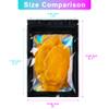 100Pcs Holographic Packaging Bags, Clear Foil Food Storage Bags Smell Proof Resealable Bags for Food Storage Jewelry Candy Storage Bags(Holographic Black,3 * 3.1in) view 2