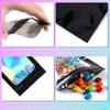 100Pcs Holographic Packaging Bags, Clear Foil Food Storage Bags Smell Proof Resealable Bags for Food Storage Jewelry Candy Storage Bags(Holographic Black,3 * 3.1in) view 3