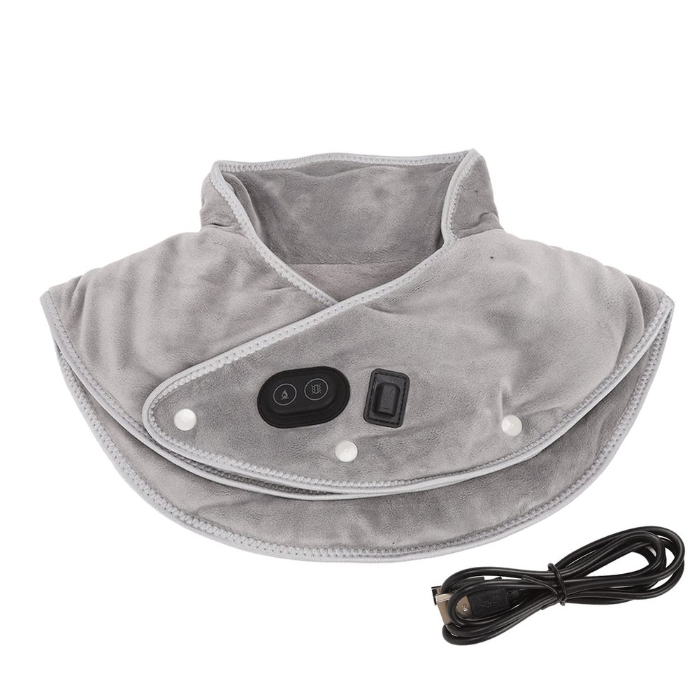 ZJchao Heating Pad for Neck and Shoulders, 3 Level Temperature Adjustment Massage Mode Electric Heat Pad for Neck Shoulders Sable Fabric Electric Heated Neck Wrap for Home and Office