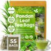 FreshDrinkUS, Premium 55 Pandan Leaf Tea Bags, 100% Natural & Pure from Pandan Leaves. Loose Leaf Pandan Herbal Tea. Made with Natural Material Tea Bags. No Sugar, No Caffeine, No Gluten, Vegan. view 1