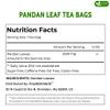 FreshDrinkUS, Premium 55 Pandan Leaf Tea Bags, 100% Natural & Pure from Pandan Leaves. Loose Leaf Pandan Herbal Tea. Made with Natural Material Tea Bags. No Sugar, No Caffeine, No Gluten, Vegan. view 2