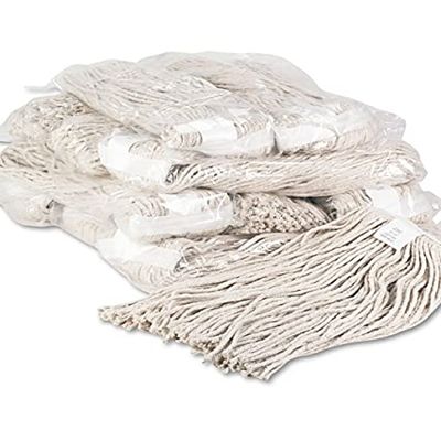212 Main BWK 20 oz Premium Cut-End Wet MOP Heads - White, Cotton - 12 per Case
