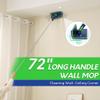 BOOMJOY Wall Cleaner Mop with Foldable Panel, Baseboard Cleaner Tool with 72" Long Handle, Cleaning Mop Duster for Walls, Ceilings, Baseboards, Floors view 2