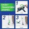 BOOMJOY Wall Cleaner Mop with Foldable Panel, Baseboard Cleaner Tool with 72" Long Handle, Cleaning Mop Duster for Walls, Ceilings, Baseboards, Floors view 3