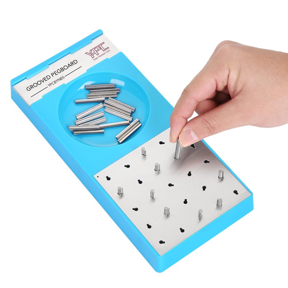 YPCBYNBS Grooved Pegboard for Rehabilitation, Physical Therapy and Occupational Tharepy, Dexterity Test to Improve Visual Motor Coordination & Finger Dexterity