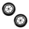 10"x2" Wheelchair Replacement Wheel, Inflatable/Solid Rubber Wheelchair Front Wheels, Aluminum Rim with 1/2" (12mm) Bearing (2 Pcs) (Size : 10"x2"B) view 1
