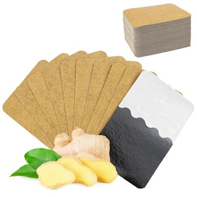 YOLUFER 100 Packs Ginger Pad,Herbal Ginger Patches,Traditional Medicine Herbal Paste for Body