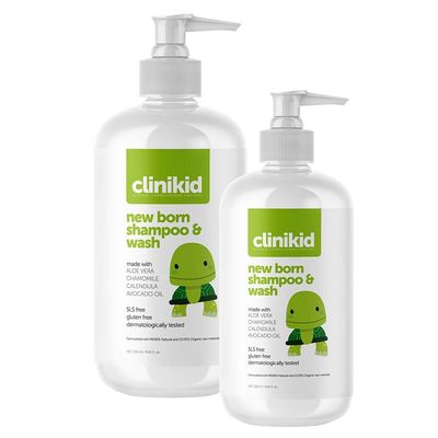 Clinikid Newborn Shampoo & Body Wash, Tear-Free Baby Shampoo and Body Wash for Baby's Sensitive Hair and Skin, 8.45 Fl Oz (2)