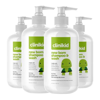 Clinikid Newborn Shampoo & Body Wash, Tear-Free Baby Shampoo and Body Wash for Baby's Sensitive Hair and Skin, 8.45 Fl Oz (4)